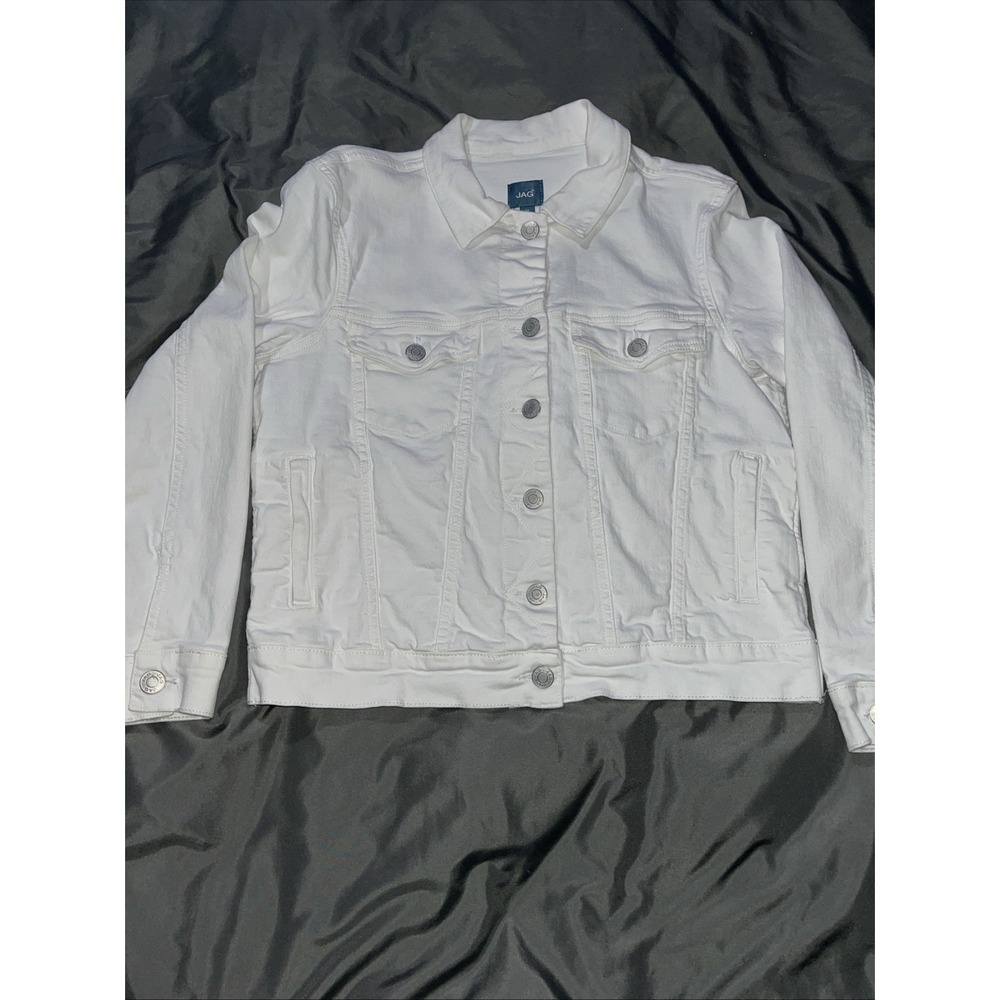 JAG KIARA White CLASSIC DENIM‎ JACKET Women's SIZE Medium